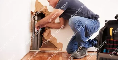 إصلاح ثقب ماسورة المياه داخل الجدار