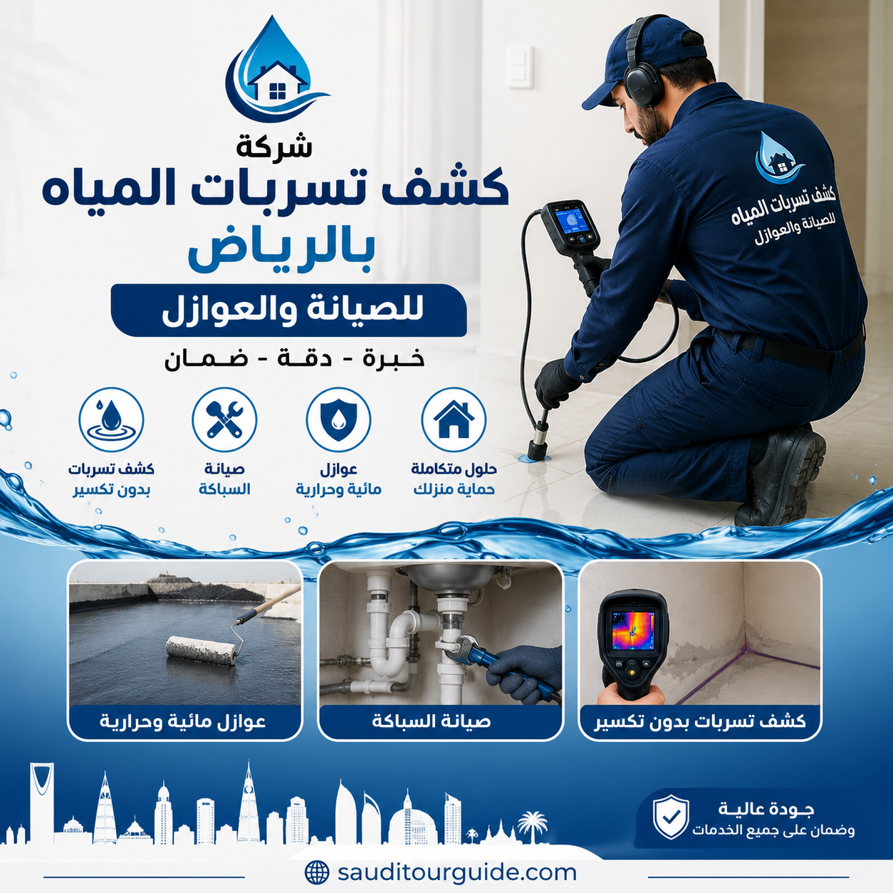 شركه كشف تسربات المياه بالرياض للصيانة والعوازل
